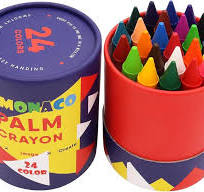 Lebze Toddler Crayons, 24 Colors Non Toxic Crayons for Kids Ages 3+, Easy  to Hold Jumbo Crayon for Kids, Safe for Babies and Children Flower Monaco