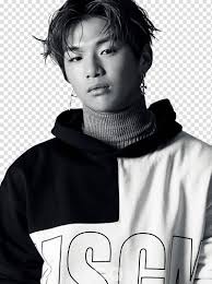 KANG DANIEL WANNA ONE , grayscale of man standing transparent background  PNG clipart