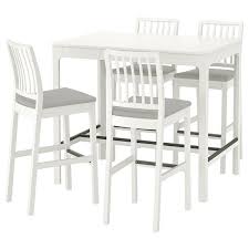 Ekedalen طاولة عالية و 4 مقاعد عالية Ikea