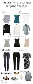 Packing For A Trip To Europe European Vacation Wardrobe What To Pack For Europe In Spring C Europe Outfits European Travel Outfit Travel Fashion European