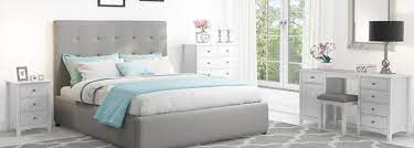 The chic, neutral tones of gray full bedroom sets complement an array of color schemes. Grey Bedroom Furniture Collections Furniture 123