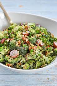 Broccoli Salad With Bacon Paleo Whole30 Low Fodmap Good Noms Honey Recipe Barbecue Side Dish Recipes Broccoli Salad Barbecue Side Dishes