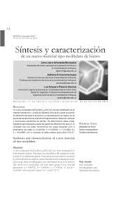 PDF) Síntesis y caracterización de un nuevo material tipo molibdato de  hierro