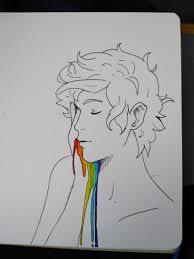 Touched By Love Lgbtq Drawing Rainbow Drawing Hippie Painting Drawings
