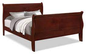 French cherry wood sleigh bed, cesar kingsize morpheus same as and so to bed. Lyla Queen Sleigh Bed Cherry The Brick