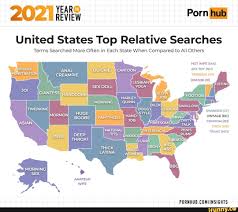 2 YEAR Porn hub United States Top Relative Searches Terms Searched More  Often in Each State