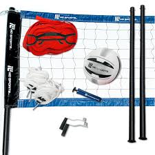 See more ideas about volleyball court backyard, volleyball, beach volleyball court. Md Sports Regulation Size Volleyball Set 32 X 3 Net Aluminum Poles Leather Volleyball Walmart Com Walmart Com
