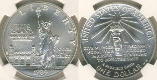 1986 Statue Of Liberty Silver Dollar