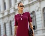 Vestido canelado vinho, perfeito para qualquer ocasião ...