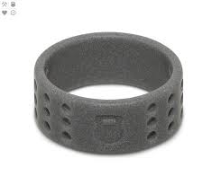 Men S Athletics Smoke Grey Perforated Silicone Ring From Qalo Silicone Rings Silicone Wedding Band Mens Silicone Rings Men