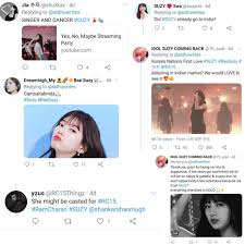 One more interesting news about this project is that beautiful korean actress bae suzy will be paired with ramcharan in shankar's directorial . Rumors About Suzy Bae To Star In An Indian Film Grows Namaste Hallyu Namastay Your Way To Hallyu