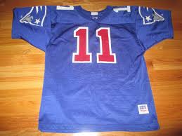 Vintage Wilson DREW BLEDSOE No 11 NEW ENGLAND PATRIOTS (Size LG) Jersey