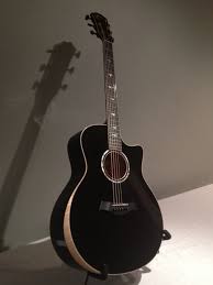 Matte Black Acoustic Electric Guitar Custom Taylor Gs Trans Black Maple Arm Rest Images The Acoustic Guitar Forum Yamaha Guitar Best Acoustic Guitar Fender Acoustic Guitar