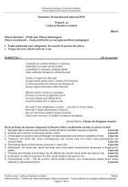 Check spelling or type a new query. Subiecte Bacalaureat 2016 RomanÄ Ce Subiecte Au Picat La RomanÄ Libertatea