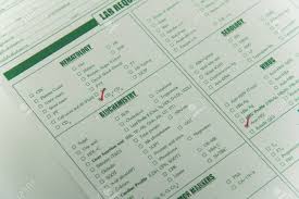 To identify coagulation factor deficiency; Lab Request Test And Blood Tube For Laboratory Vintage Tone Stock Photo Picture And Royalty Free Image Image 77323880