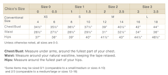 Chicos Size Chart 2 Silver Jeans