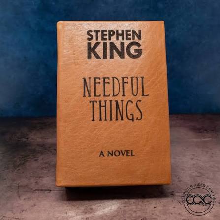 Needful Things by Stephen King, leather bound — Computer Aided Crafting