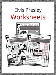 Elvis aaron presley was an american singer actor and musician. Elvis Presley Facts Biography Information Worksheets For Kids