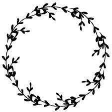 Black And White Transparent Floral Wreath Png Designs By Missmandee For Personal Use Only Free Stencils Wreath Drawing Fancy Fonts