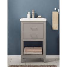 gray single sink bathroom vanity with
