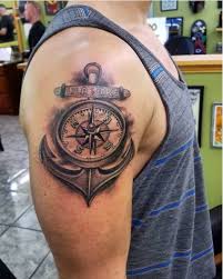 Blackwork compass tattoo on hand. 50 Meaningful Anchor Tattoos For Guys 2021 Traditional Black Designs