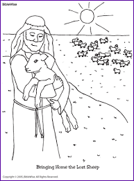 One day the shepherd counted his sheep and found that there were only 99 sheep instead of 100. The Lost Sheep Coloring Sheet Novocom Top