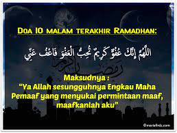 Sepuluh hari terakhir juga adalah penutup bulan ramadhan, sementara setiap amalan itu tergantung dengan penutupnya. Maria Firdz Lifestyle Blogger