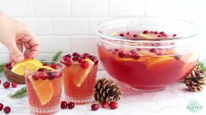 Start with a handful of ice to a highball glass or a glass of your choice. Christmas Punch