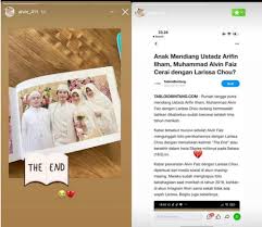 Ia menghadiri sidang perceraiannya di pengadilan agama cibinong, rabu 16 juni 2021. Bukan Cerai Dengan Larissa Chou Ternyata Alvin Faiz Putra Ustaz Arifin Ilham Singgung Adik Yang Akan Menikah Klik Seleb