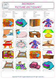 Teach your child this english vocabulary words with pictures and help them to write and speak easily. Bedroom English Worksheet For Kids Esl Printable Picture Dictionary Pdf Preview
