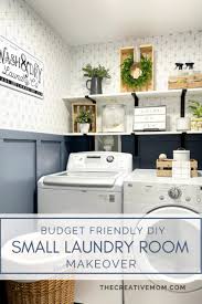Laundry room redo on a budget. Diy Small Laundry Room Makeover The Creative Mom