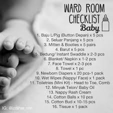 Jadi berikut adalah checklist barang baby yang perlu disediakan: Checklist Lengkap Ibu Hamil Dan Bayi Dari Bawa Beg Ke Hospital Sampai Berpantang Di Rumah Mingguan Wanita
