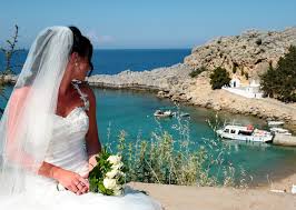 St Pauls Bay Wedding Venue Rhodes Is One Of The Most Historic Islands In Greece Greek Wedding Bride Look Bay Wedding