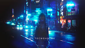 1920x1080 best hd wallpapers of anime, full hd, hdtv, fhd, 1080p desktop backgrounds for pc & mac, laptop, tablet, mobile phone. Rain Anime Girls Anime Night Cyberpunk Blue Light Original Characters Hd Wallpaper Wallpaperbetter
