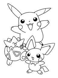 Ce dessin en noir et blanc est identifié par le nom suivant : Coloriage Pokemon Dessins De Pikachu Sacha Bulbizarre