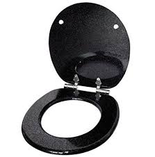 Sanilo Round Toilet Seat Wide Choice Of Slow Close Toilet Seats Molded Wood Strong Hinges Glittering Black Am Toilet Seat Coloured Toilet Seats Toilet