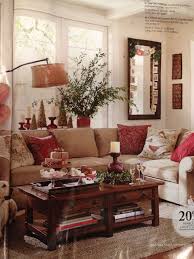 Deep Red And Neutral Color Scheme From Pottery Barn Nov 2013 Livingroom Layout Pottery Barn Living Room Trendy Living Rooms