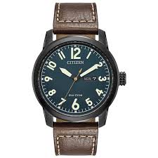 Free Shipping! Citizen Men's Eco-Drive Chandler Brown Strap Field Watch  BM8478-01L