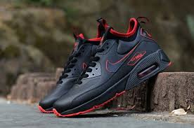 Nike Air Max 90 Ultra Mid Winter Black University Red Mens Trainers Nikedropshipping Com Nike Air Max Nike Air Max 90s Nike Air Max 90