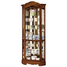 Want to build your own floating shelves or floating corner shelves? Howard Miller Jamestown Ii Light Brown Wood Tall 5 Shelf Living Room Corner Curio Cabinet Shaped Crown Overstock 23449368