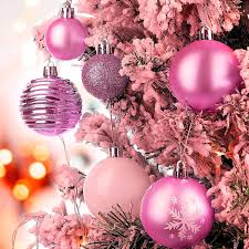 Lot de 100 décorations de Noël roses