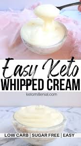 Sugar Free Whipped Cream Recipe With 2 Ingredients In 2020 Keto Whipped Cream Recipes With Whipping Cream Sugar Free Whipped Cream