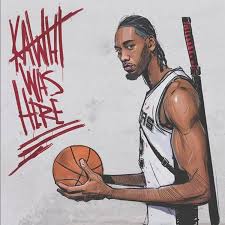 Kawhi Leonard Silent Assassin Illustration Hooped Up Nba Basketball Art Nba Art Basketball Art