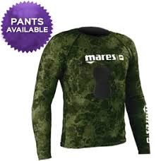 mares mens pure instinct rashguard top w loading pad greeen camo