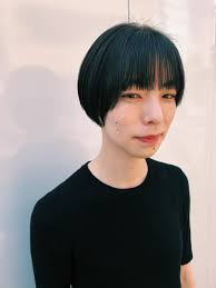 黒髪映える ミニマムショート yahoo beauty 黒髪 ヘアスタイル ぱっつん前髪