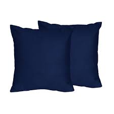 Each shade goes well with pillows. Sweet Jojo Designs Navy Blue And Grey Stripe Collection Decorative 18 Inch Accent Throw Pillows