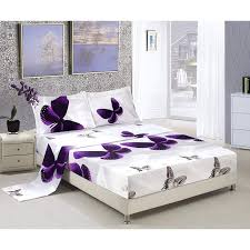 Find great deals on queen sheets at kohl's today! 3d Bed Sheet Set Queen 4 Piece 3d Purple Butterfly And Dewdrop Printed Sheet Set Queen Size Y34 Soft Breathable Hypoallergenic Fade Resistant Includes 1 Flat Sheet 1 Fitted Sheet 2 Shams