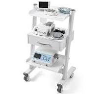 Dental Mobile Cart Tool Built-in Socket Steel Three-Tier Trolley with Drawer