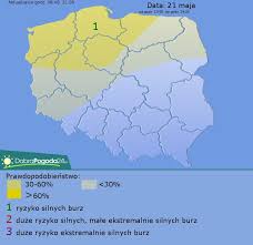 Mapa burzowa na której możemy sprawdzić aktualne wyładowania atmosferyczne. Mapa Radarowa Burzowa