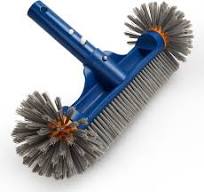 Pool Brush Head with Round Ends, 12.5'' High-Efficiency for Blue